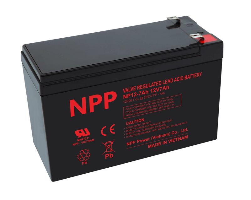 Záložní akumulátor 12V/7Ah, NPP