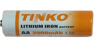 Baterie 1,5V AA (LR6), lithiová, Tinko